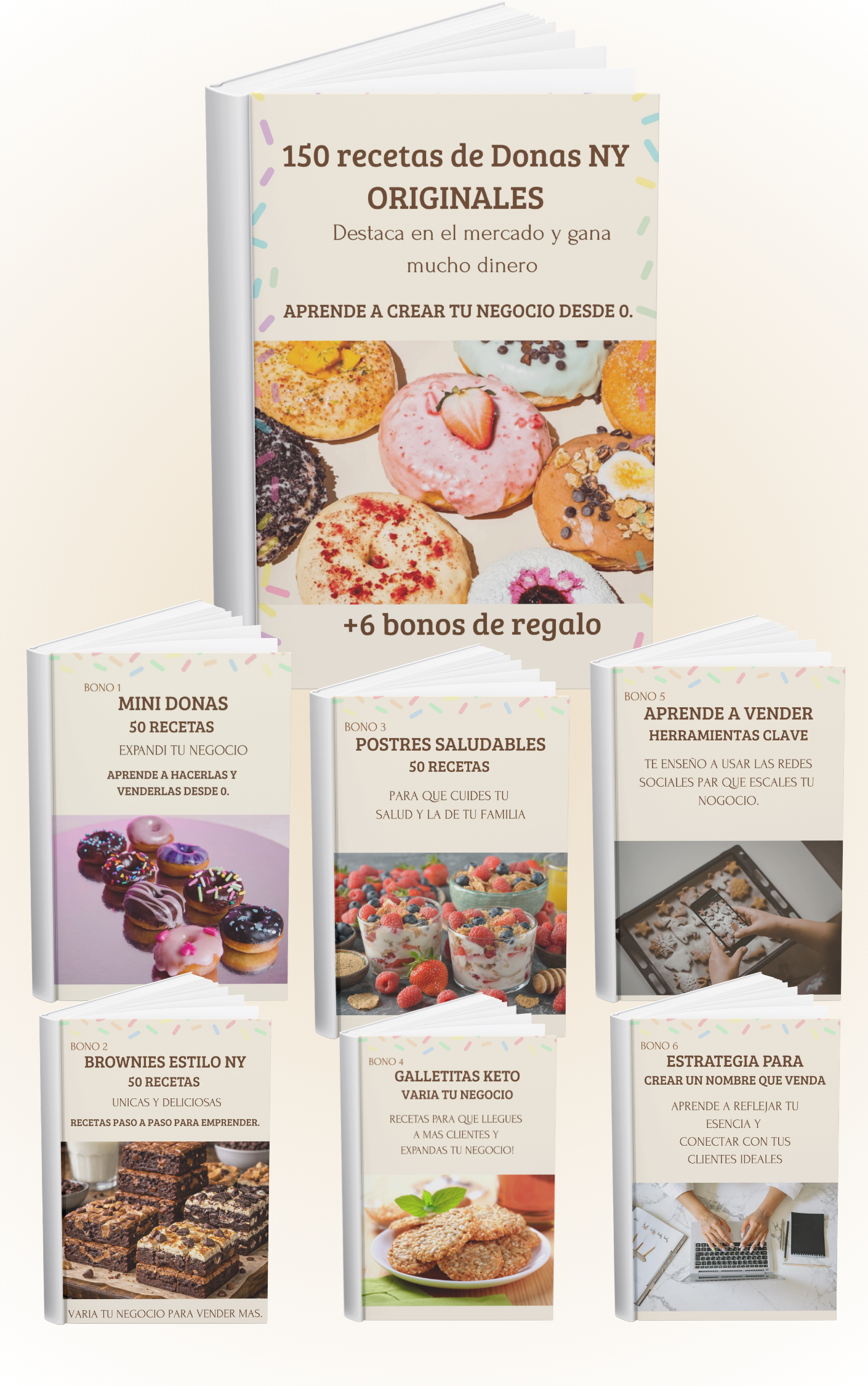 150 recetas de Donas estilo NY para comenzar tu negocio desde casa!